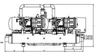Sistema de bomba inundado R134a do calor do nascente de água do compressor do parafuso com controle esperto